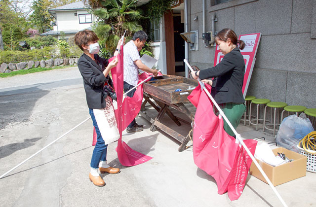 ナカミーゴ活動の一部、会場整備のイメージ