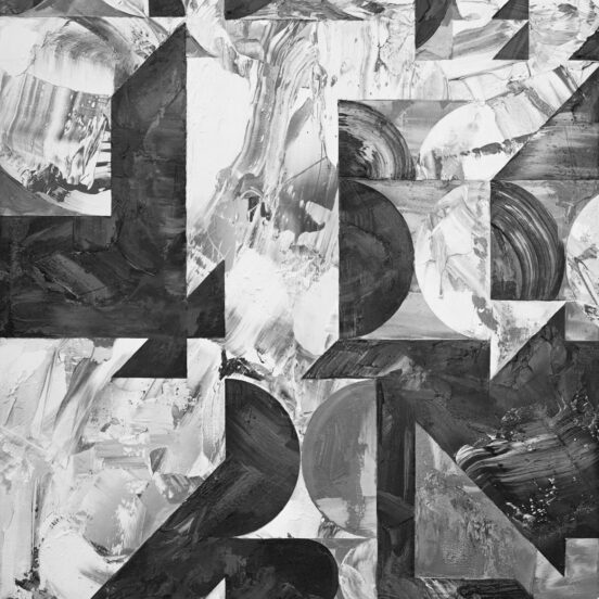 「Grid (circle and diagonal line)」
油絵具 キャンバス　72.6×60.6㎝　2022